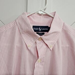 Ralph Lauren Men's Pink Gingham Shirt‎